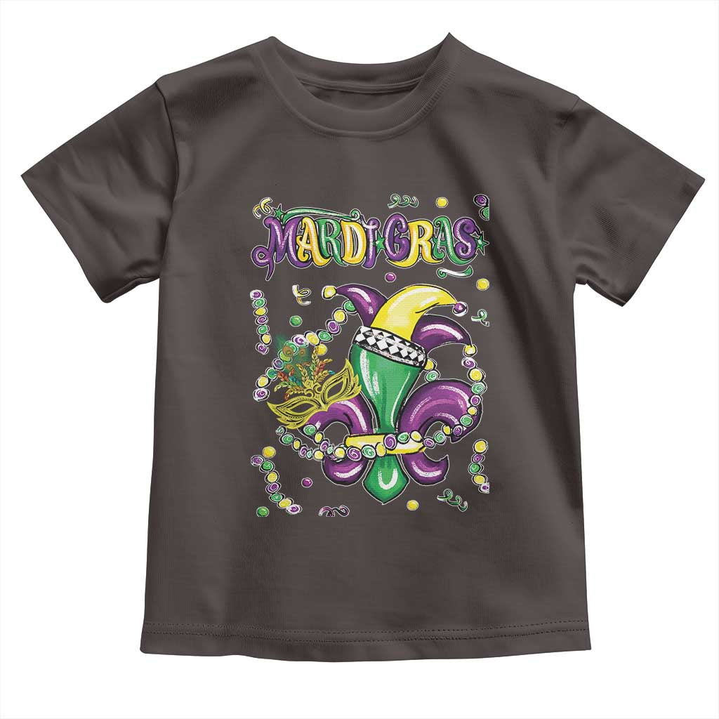 Mardi Gras Toddler T Shirt Fleur de Lis Carnival Fat Tuesday