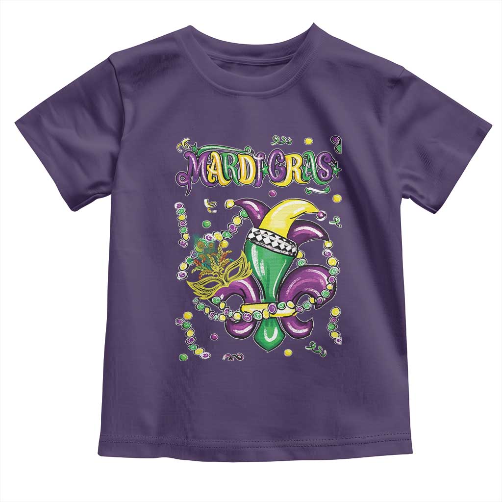 Mardi Gras Toddler T Shirt Fleur de Lis Carnival Fat Tuesday