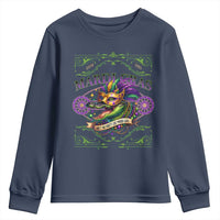 Mardi Gras Crocodile Youth Sweatshirt Mardigator Alligator Costume Carnival Ain't No Party Like Mardi Gras