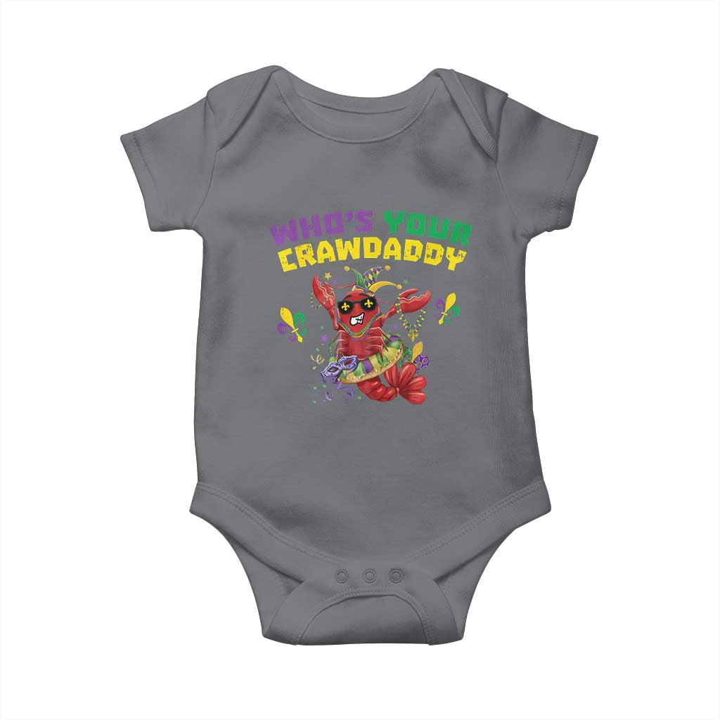 Mardi Gras Crawfish Baby Onesie Whos Your Crawdaddy Jester Beads