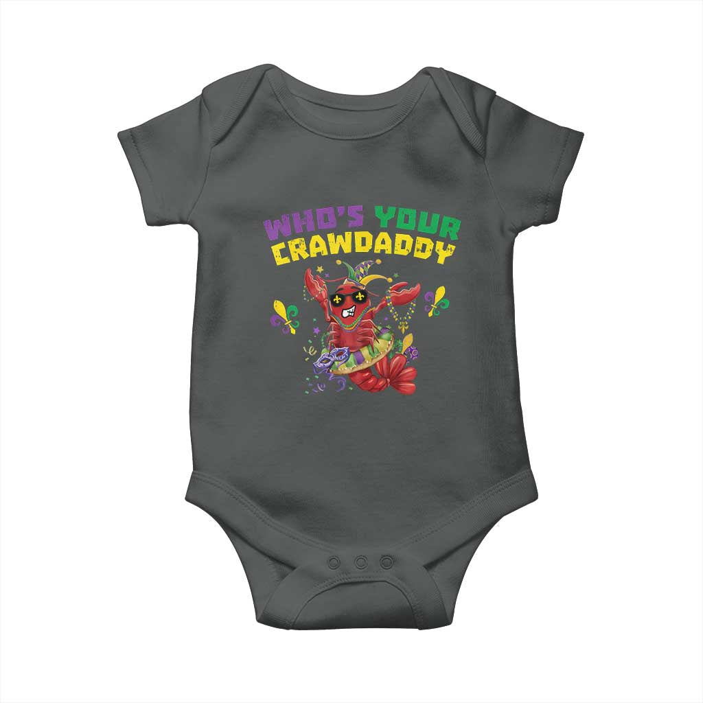 Mardi Gras Crawfish Baby Onesie Whos Your Crawdaddy Jester Beads