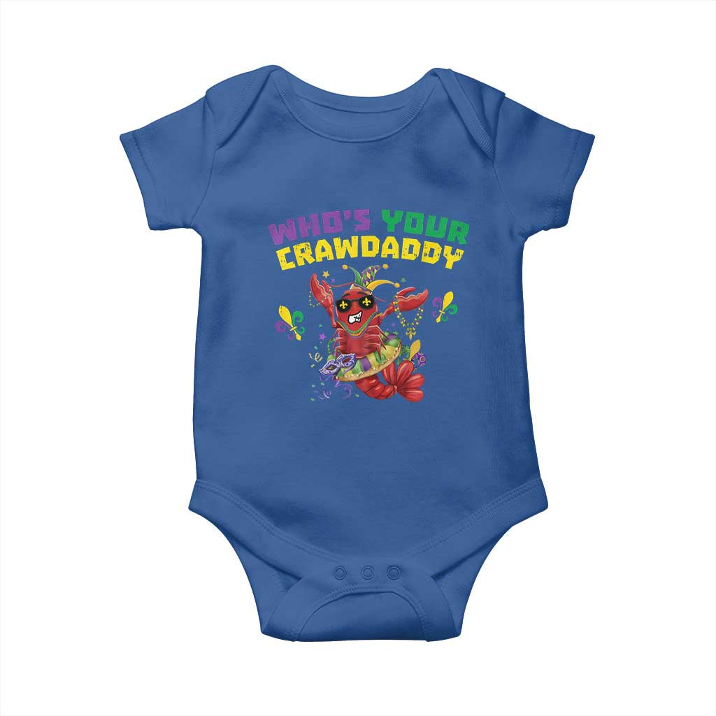 Mardi Gras Crawfish Baby Onesie Whos Your Crawdaddy Jester Beads