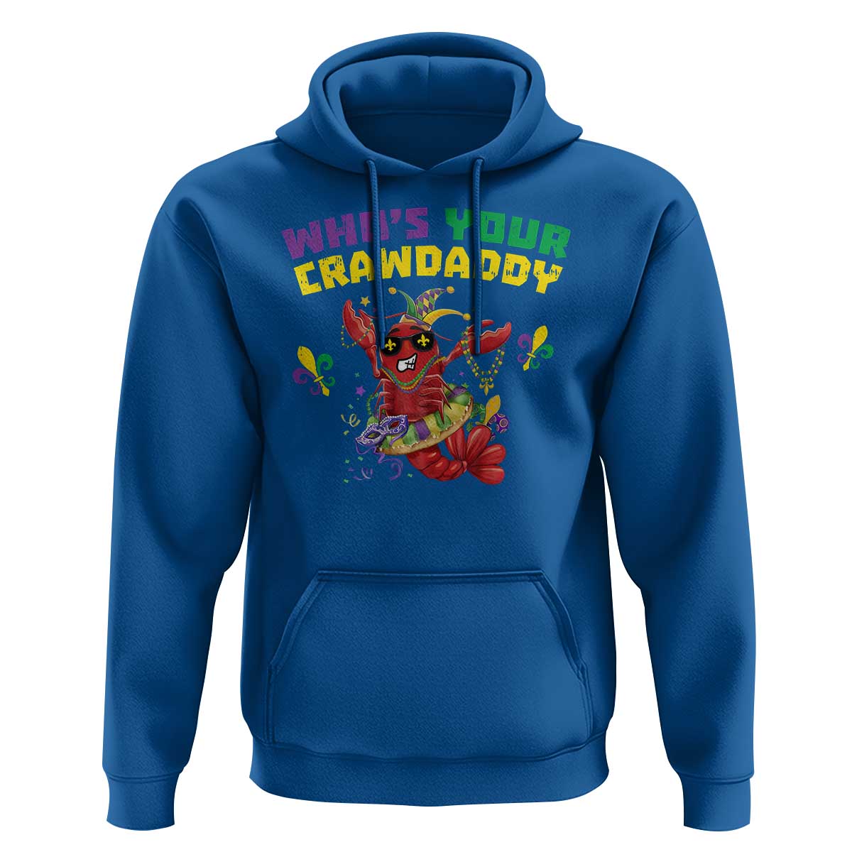 Mardi Gras Crawfish Hoodie Whos Your Crawdaddy Jester Beads