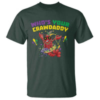 Mardi Gras Crawfish T Shirt Whos Your Crawdaddy Jester Beads