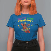 Mardi Gras Crawfish T Shirt For Women Whos Your Crawdaddy Jester Beads