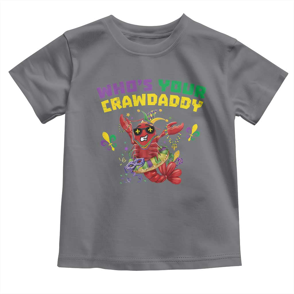 Mardi Gras Crawfish Toddler T Shirt Whos Your Crawdaddy Jester Beads