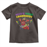 Mardi Gras Crawfish Toddler T Shirt Whos Your Crawdaddy Jester Beads