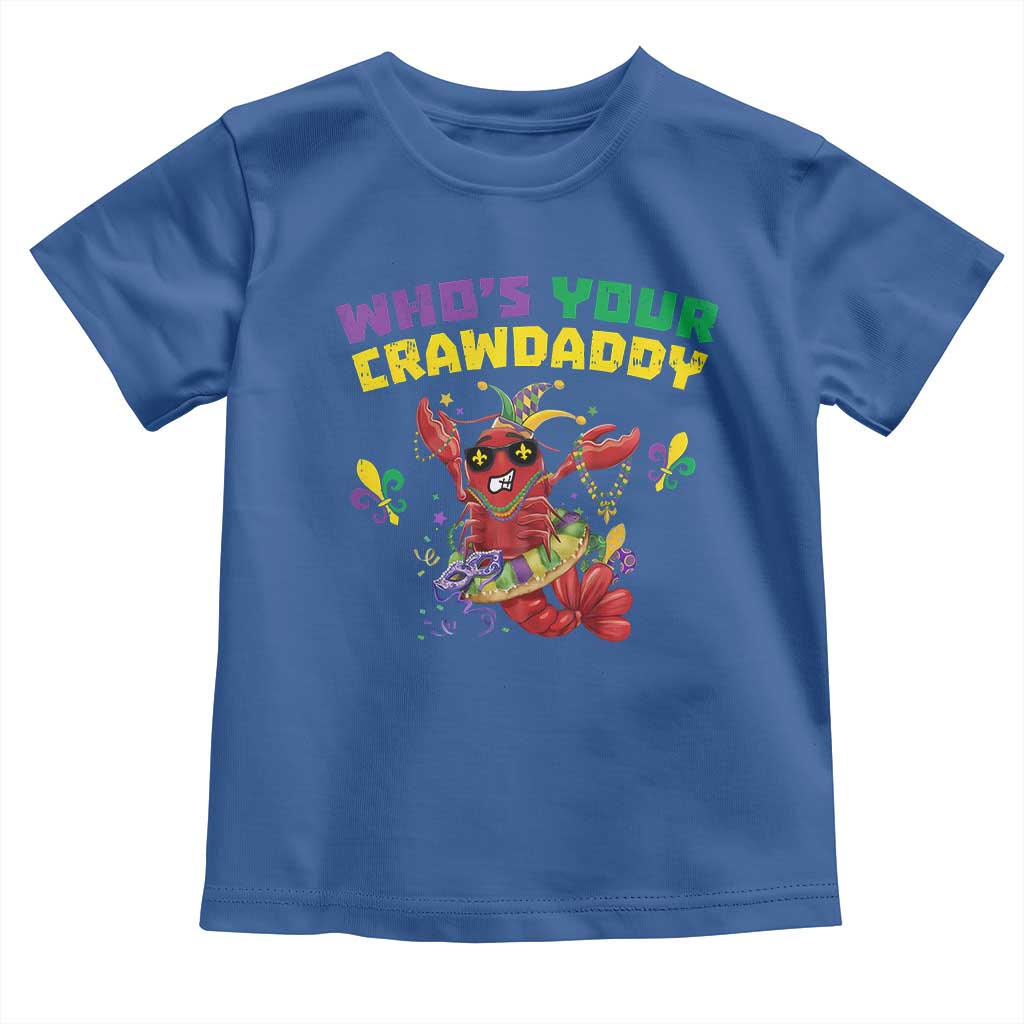 Mardi Gras Crawfish Toddler T Shirt Whos Your Crawdaddy Jester Beads