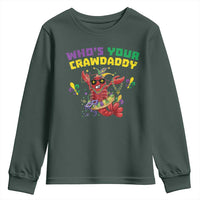 Mardi Gras Crawfish Youth Sweatshirt Whos Your Crawdaddy Jester Beads