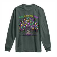Mardi Gras Bead Tree Long Sleeve Shirt Carnival New Orleans 2025 Laissez Les Bons Temps Rouler