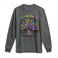 Mardi Gras Bead Tree Long Sleeve Shirt Carnival New Orleans 2025 Laissez Les Bons Temps Rouler
