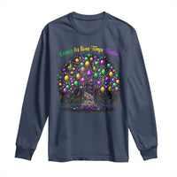 Mardi Gras Bead Tree Long Sleeve Shirt Carnival New Orleans 2025 Laissez Les Bons Temps Rouler
