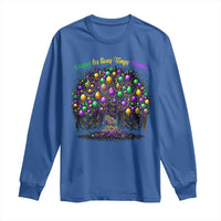 Mardi Gras Bead Tree Long Sleeve Shirt Carnival New Orleans 2025 Laissez Les Bons Temps Rouler