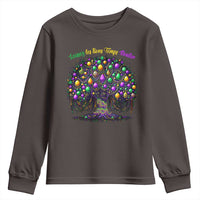 Mardi Gras Bead Tree Youth Sweatshirt Carnival New Orleans 2025 Laissez Les Bons Temps Rouler