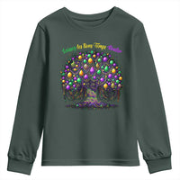 Mardi Gras Bead Tree Youth Sweatshirt Carnival New Orleans 2025 Laissez Les Bons Temps Rouler