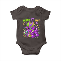 Funny Mardi Gras Baby Onesie Walk it Like a Dog Louisiana Fleur De Lis