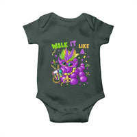 Funny Mardi Gras Baby Onesie Walk it Like a Dog Louisiana Fleur De Lis