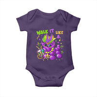 Funny Mardi Gras Baby Onesie Walk it Like a Dog Louisiana Fleur De Lis