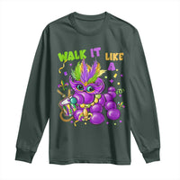Funny Mardi Gras Long Sleeve Shirt Walk it Like a Dog Louisiana Fleur De Lis