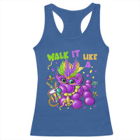 Funny Mardi Gras Racerback Tank Top Walk it Like a Dog Louisiana Fleur De Lis