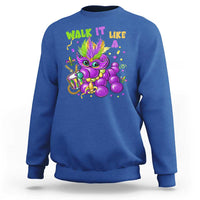 Funny Mardi Gras Sweatshirt Walk it Like a Dog Louisiana Fleur De Lis