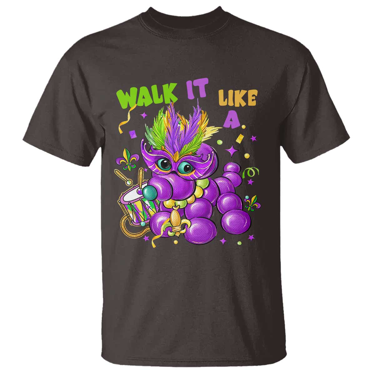 Funny Mardi Gras T Shirt Walk it Like a Dog Louisiana Fleur De Lis