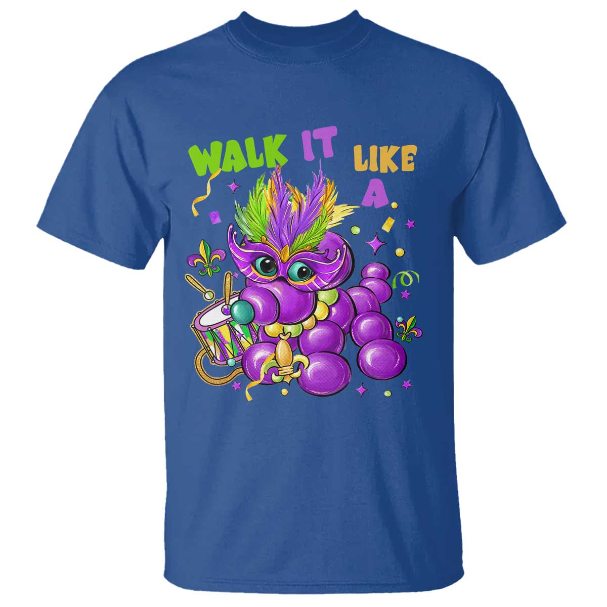 Funny Mardi Gras T Shirt Walk it Like a Dog Louisiana Fleur De Lis