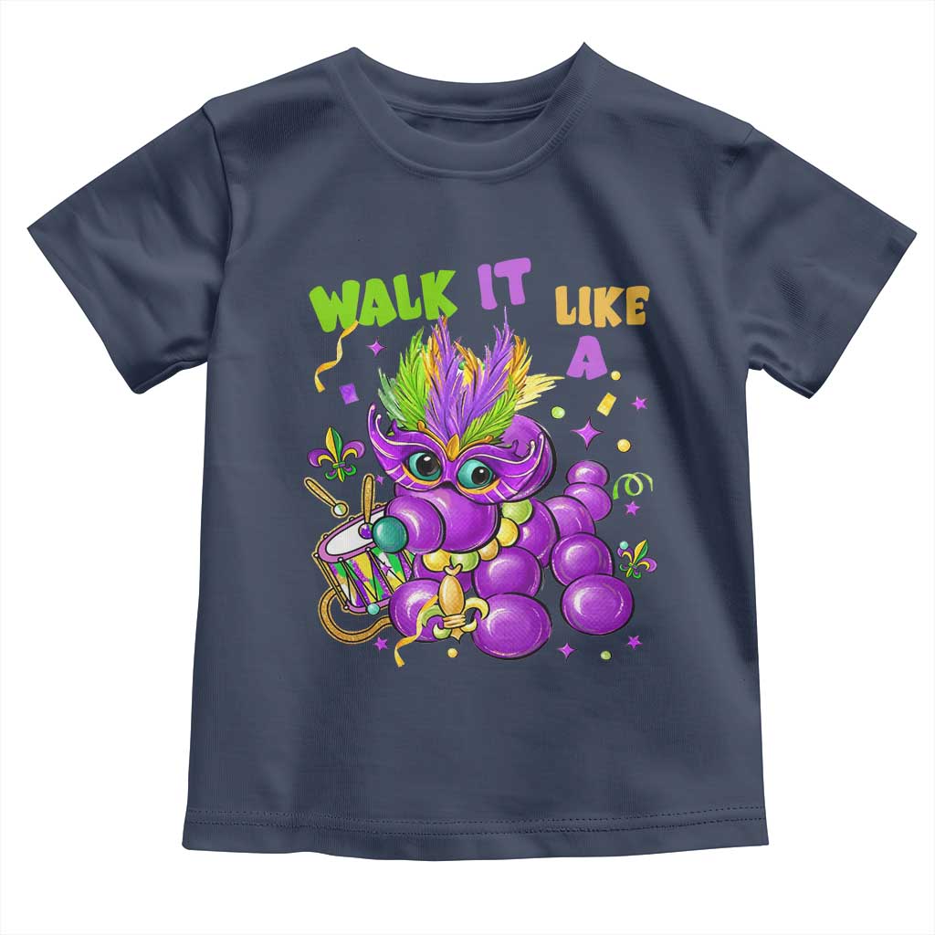 Funny Mardi Gras Toddler T Shirt Walk it Like a Dog Louisiana Fleur De Lis