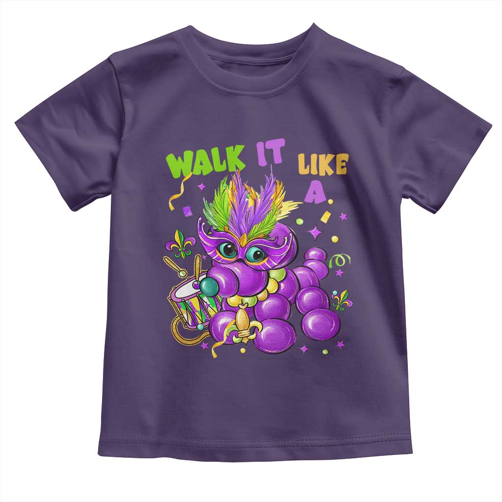 Funny Mardi Gras Toddler T Shirt Walk it Like a Dog Louisiana Fleur De Lis