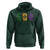Mardi Gras 504 Nola New Orleans Louisiana Hoodie Glitter Print Fleur de Lis