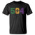 Mardi Gras 504 Nola New Orleans Louisiana T Shirt Glitter Print Fleur de Lis