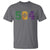 Mardi Gras 504 Nola New Orleans Louisiana T Shirt Glitter Print Fleur de Lis