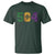 Mardi Gras 504 Nola New Orleans Louisiana T Shirt Glitter Print Fleur de Lis