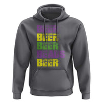 Funny Mardi Gras Hoodie Retro Beer Beads Fat Tuesday Festival Celebration