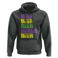 Funny Mardi Gras Hoodie Retro Beer Beads Fat Tuesday Festival Celebration