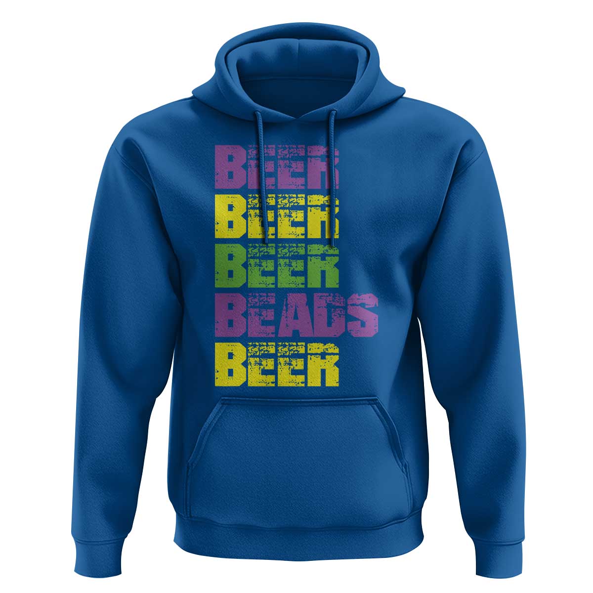 Funny Mardi Gras Hoodie Retro Beer Beads Fat Tuesday Festival Celebration