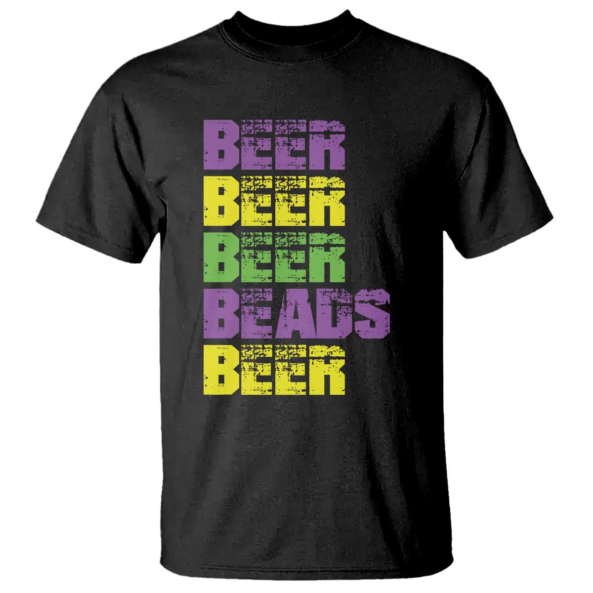 Funny Mardi Gras T Shirt Retro Beer Beads Fat Tuesday Festival Celebration