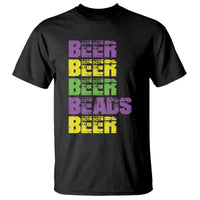 Funny Mardi Gras T Shirt Retro Beer Beads Fat Tuesday Festival Celebration