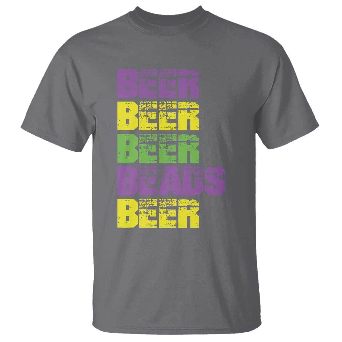 Funny Mardi Gras T Shirt Retro Beer Beads Fat Tuesday Festival Celebration