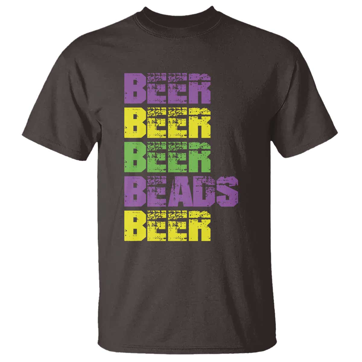 Funny Mardi Gras T Shirt Retro Beer Beads Fat Tuesday Festival Celebration