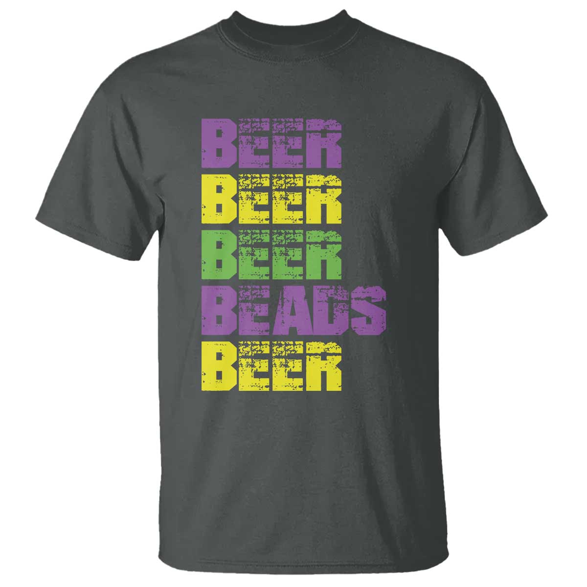 Funny Mardi Gras T Shirt Retro Beer Beads Fat Tuesday Festival Celebration