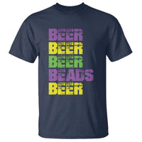 Funny Mardi Gras T Shirt Retro Beer Beads Fat Tuesday Festival Celebration