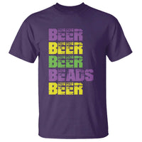 Funny Mardi Gras T Shirt Retro Beer Beads Fat Tuesday Festival Celebration