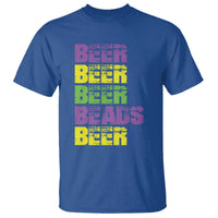 Funny Mardi Gras T Shirt Retro Beer Beads Fat Tuesday Festival Celebration