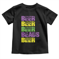 Funny Mardi Gras Toddler T Shirt Retro Beer Beads Fat Tuesday Festival Celebration