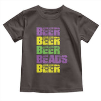 Funny Mardi Gras Toddler T Shirt Retro Beer Beads Fat Tuesday Festival Celebration