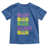 Funny Mardi Gras Toddler T Shirt Retro Beer Beads Fat Tuesday Festival Celebration