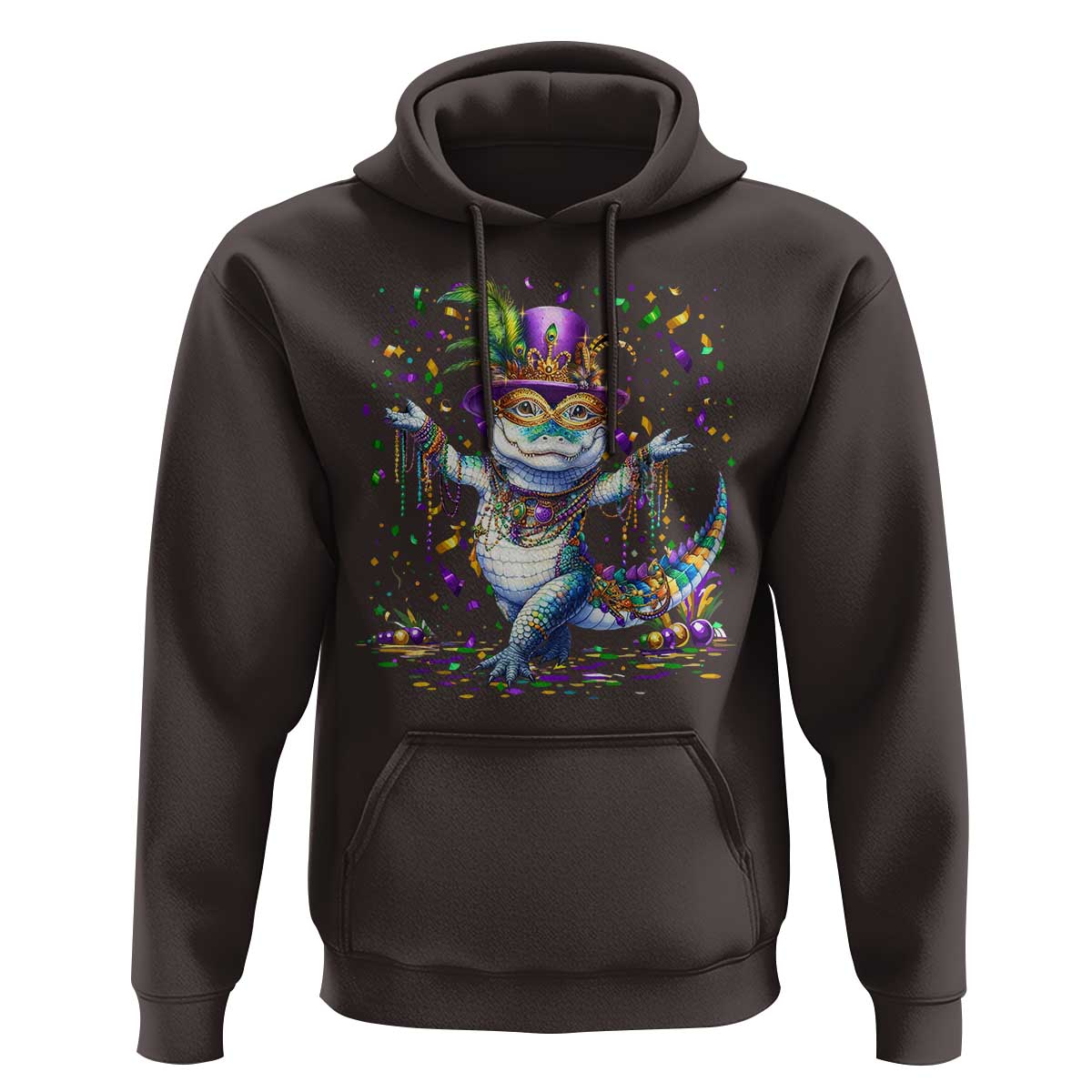 Mardi Gras Crocodile Hoodie Mardigator Alligator Costume Carnival New Orleans Louisiana