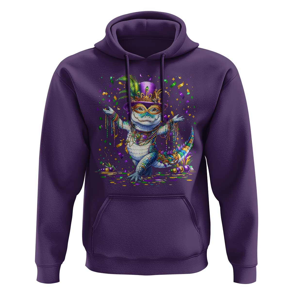 Mardi Gras Crocodile Hoodie Mardigator Alligator Costume Carnival New Orleans Louisiana