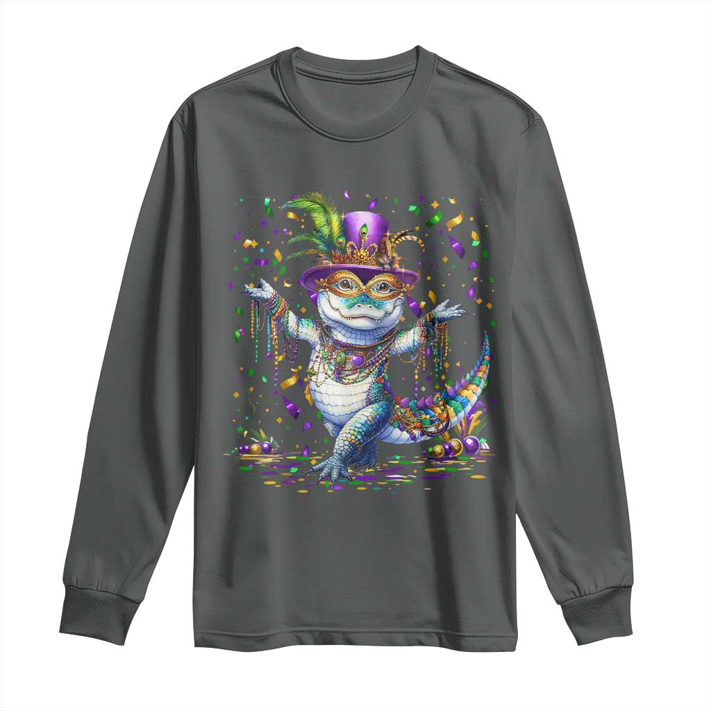 Mardi Gras Crocodile Long Sleeve Shirt Mardigator Alligator Costume Carnival New Orleans Louisiana